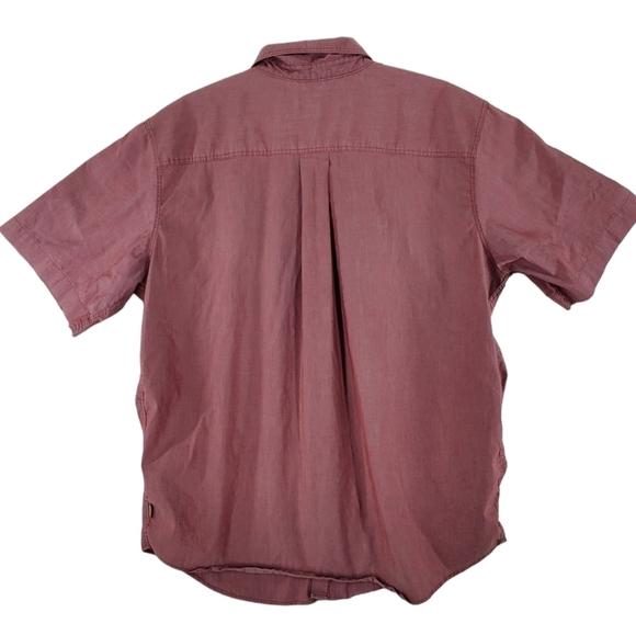 REI Co-op Shirt Mens L Metallic Maroon Short Sleeves Button Down - Picture 3 of 11